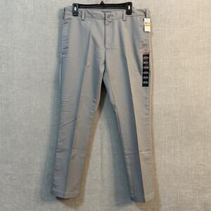 NWT Van Heusen Flex Straight Fit Flat Front Khaki Men's Dress Pants 33W x 30L